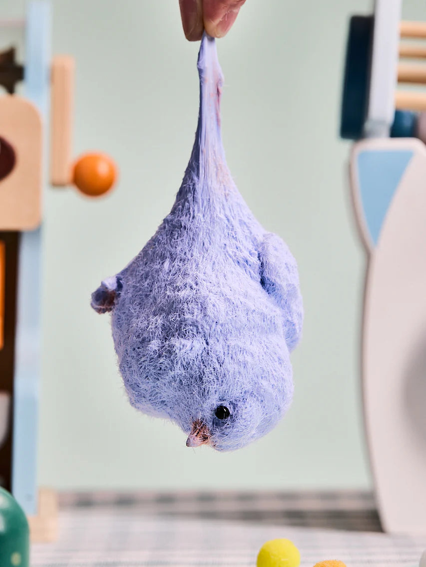 Flocked Blue Chick Taba Squishy