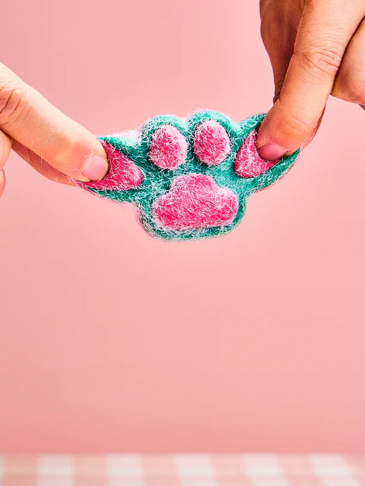 Flocked Christmas Kitten Paw Squeeze Toys