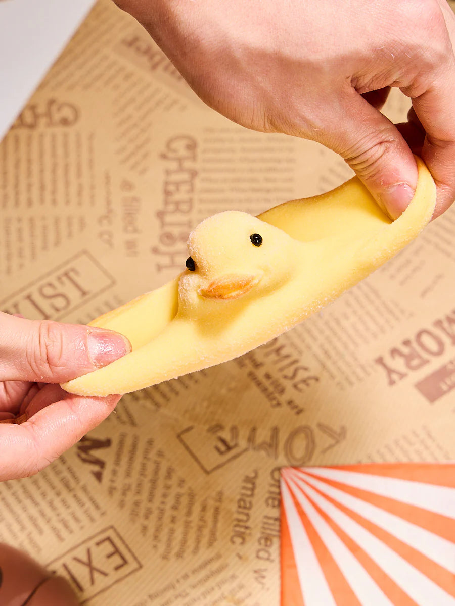 Flocked Cute Duck Taba Squishy