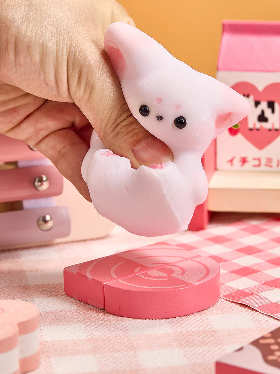 Flocked Cute Fox Taba Squishy