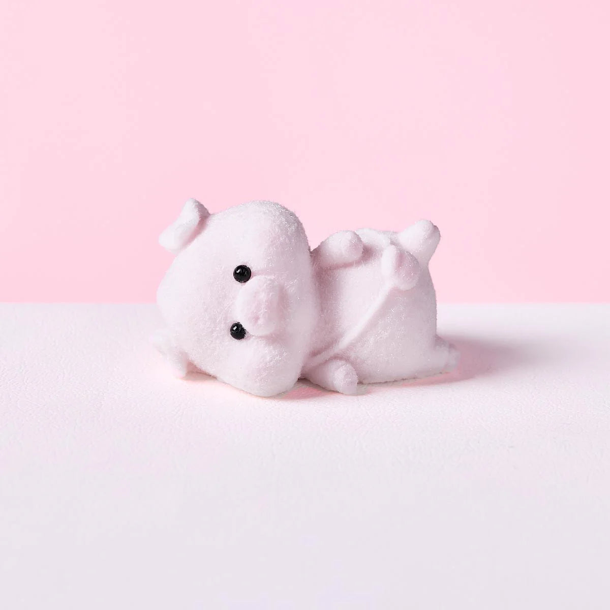 Flocked Mini Pink Pig Taba Squishy