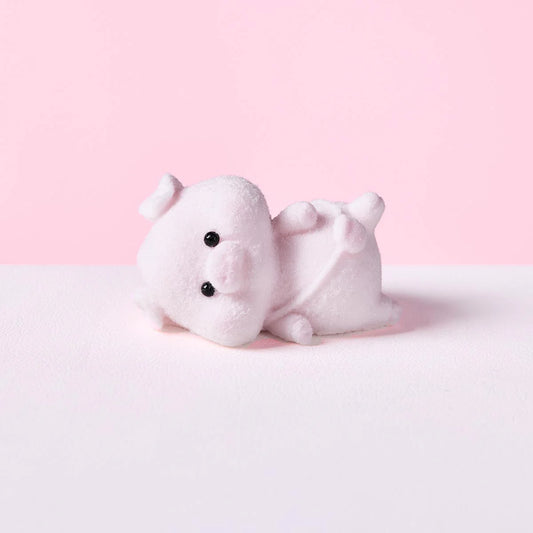 Flocked Mini Pink Pig Taba Squishy
