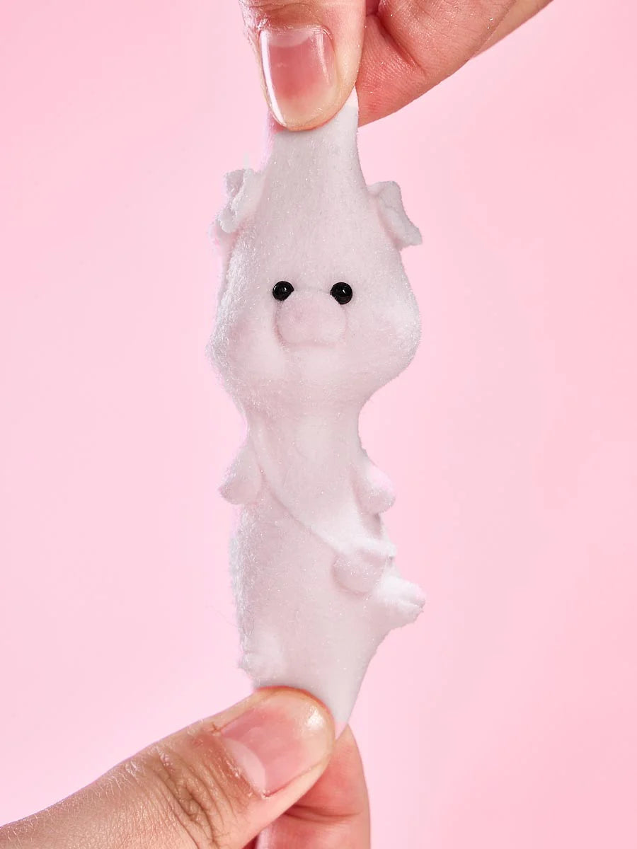Flocked Mini Pink Pig Taba Squishy