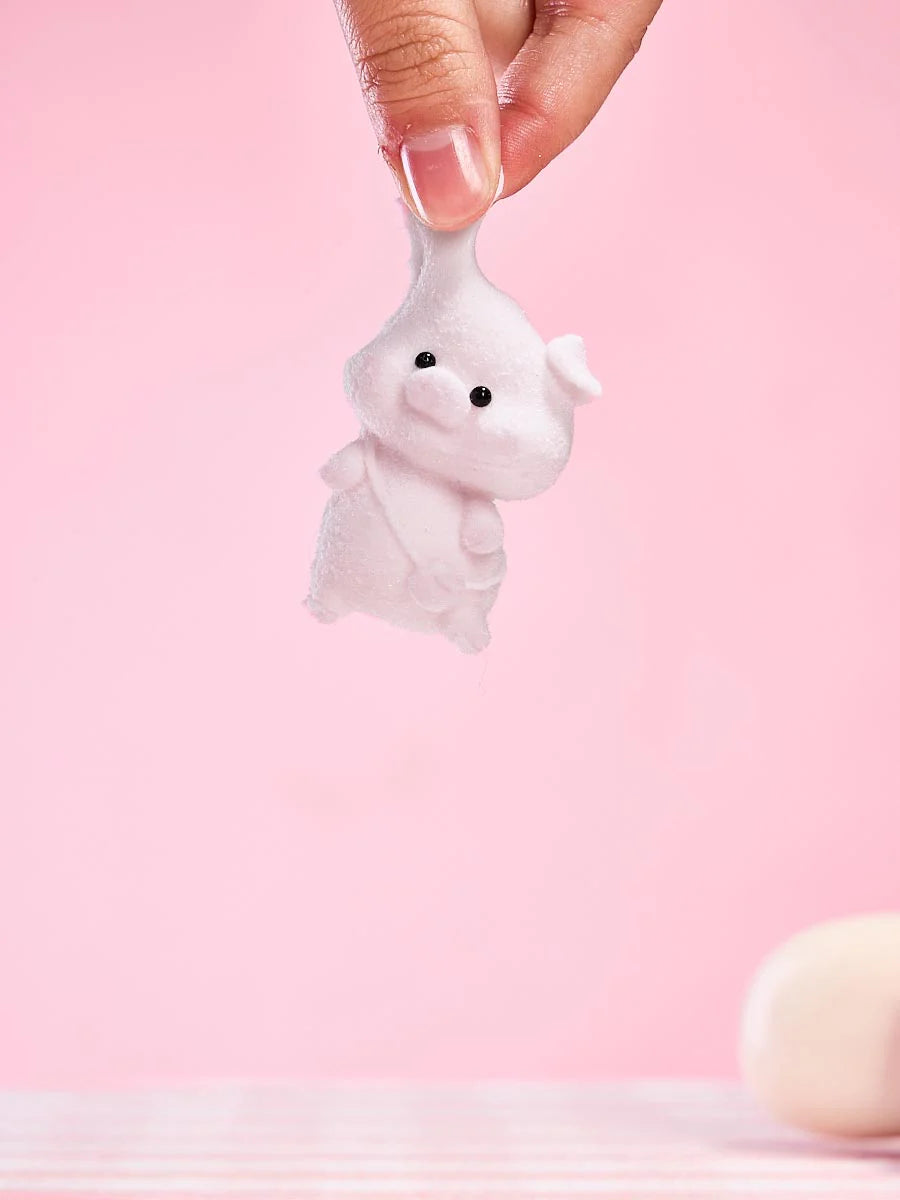 Flocked Mini Pink Pig Taba Squishy