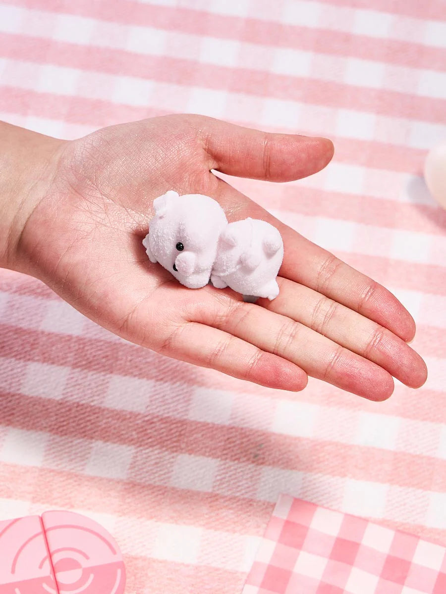 Flocked Mini Pink Pig Taba Squishy