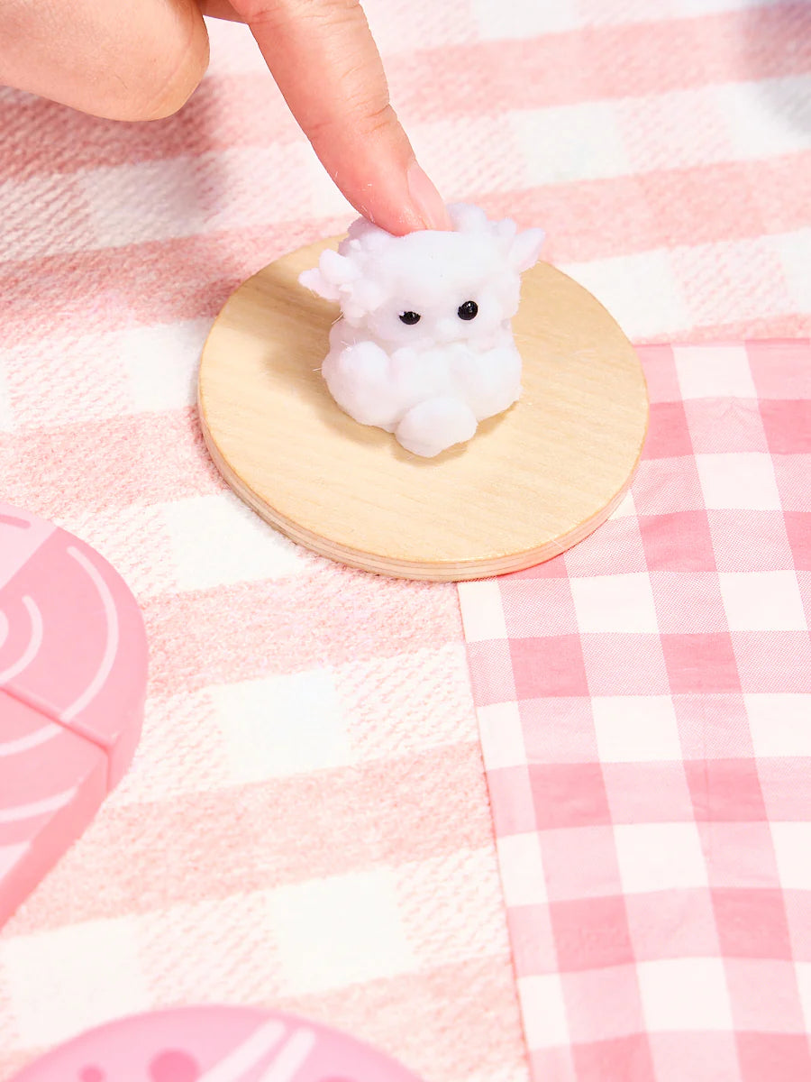 Flocked Mini White Lamb Taba Squishy