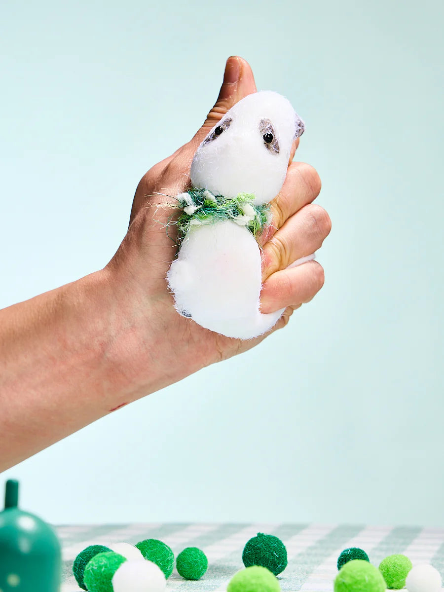 Flocked Panda Taba Squishy