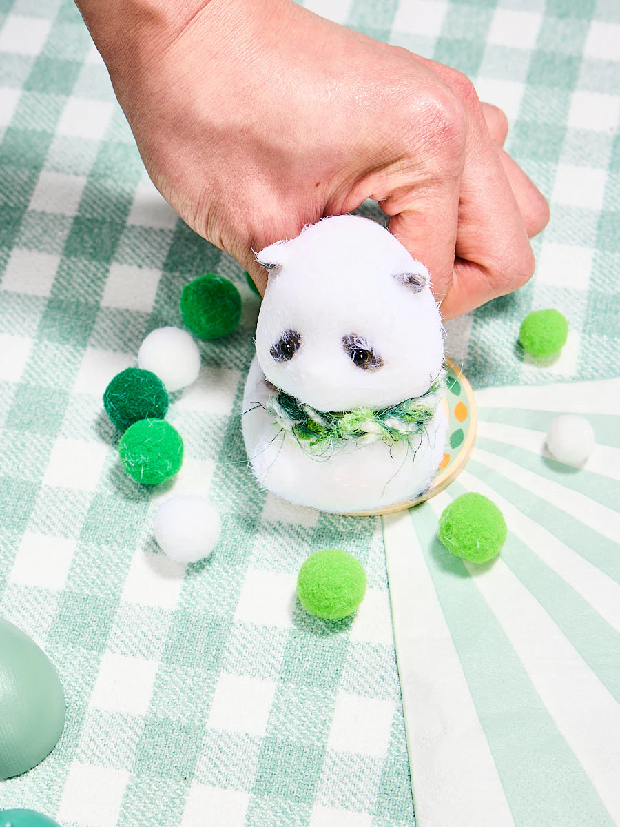 Flocked Panda Taba Squishy