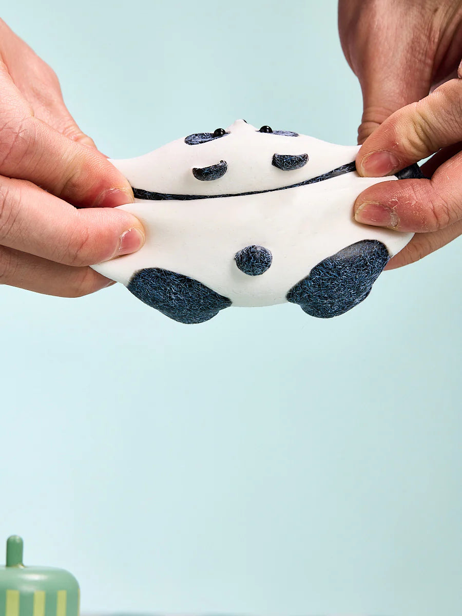 Flocked Panda Taba Squishy
