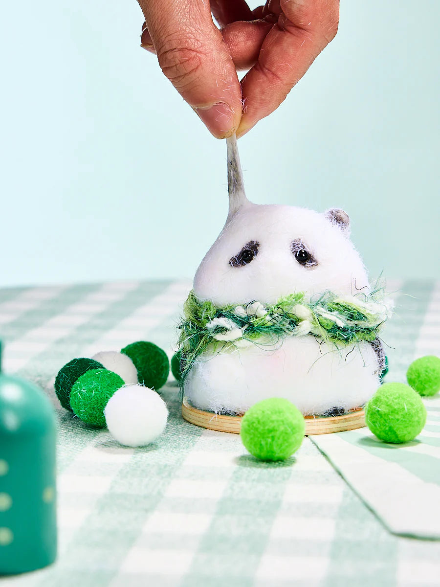 Flocked Panda Taba Squishy
