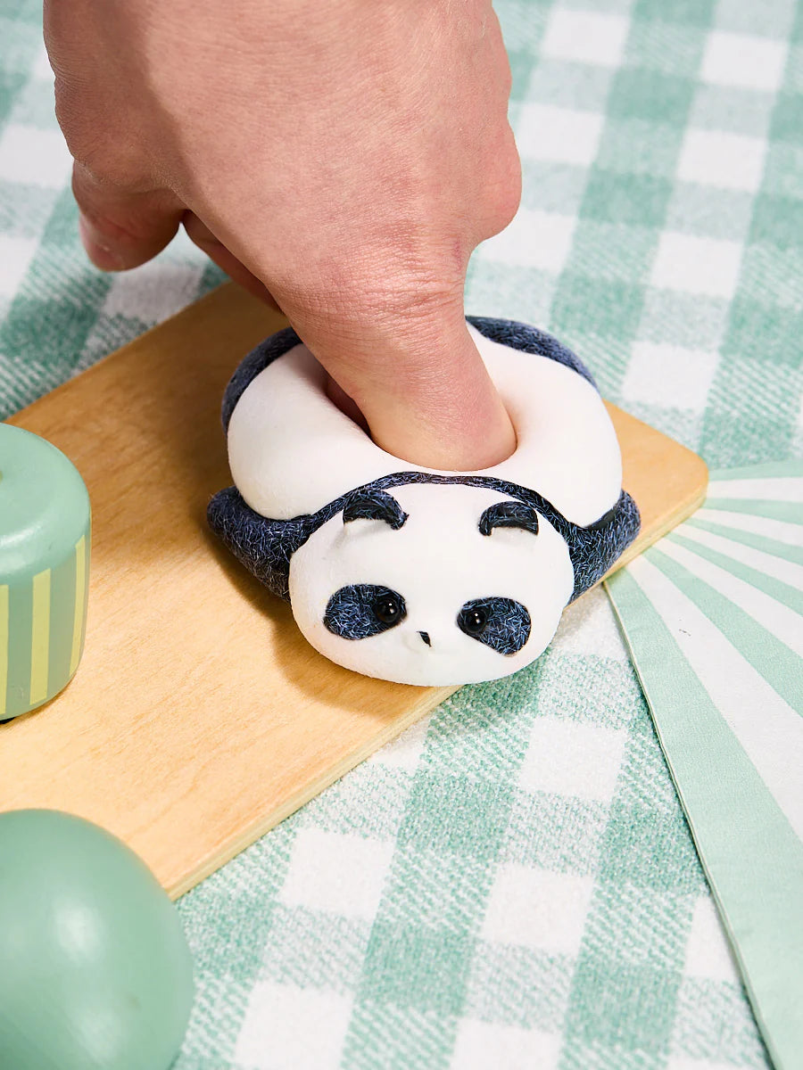 Flocked Panda Taba Squishy