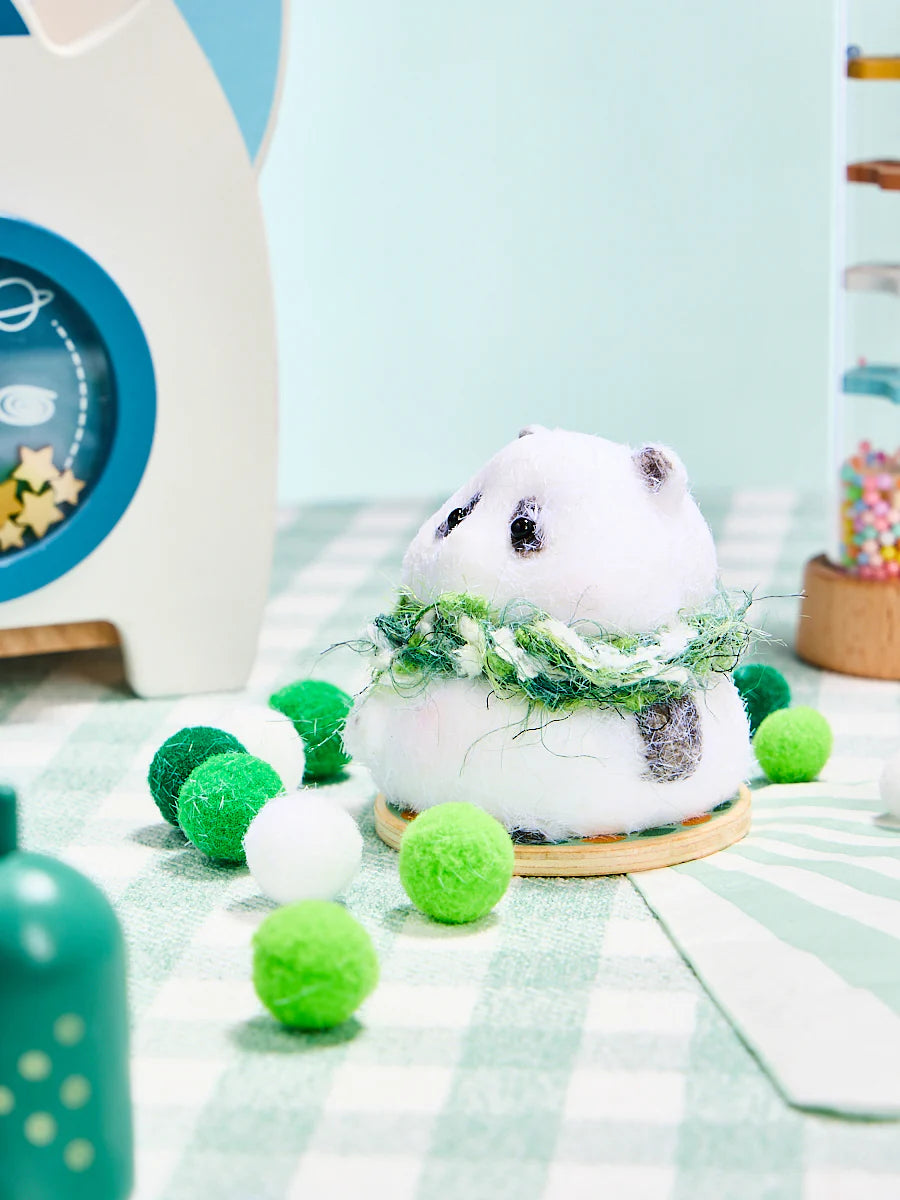 Flocked Panda Taba Squishy