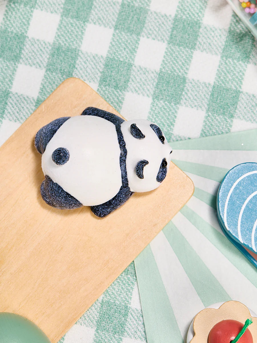 Flocked Panda Taba Squishy