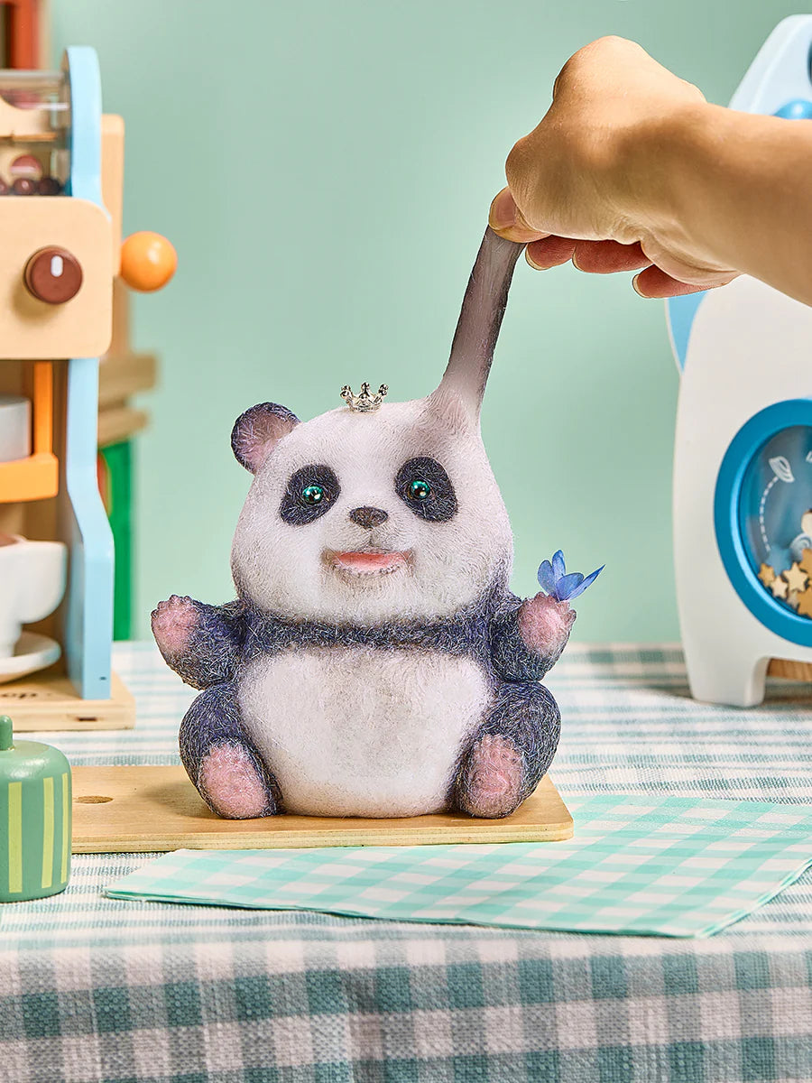 Flocked Panda Taba Squishy