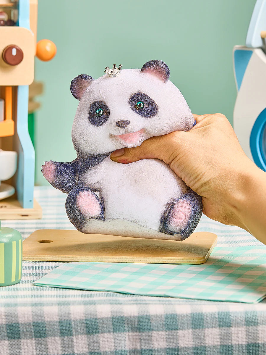 Flocked Panda Taba Squishy
