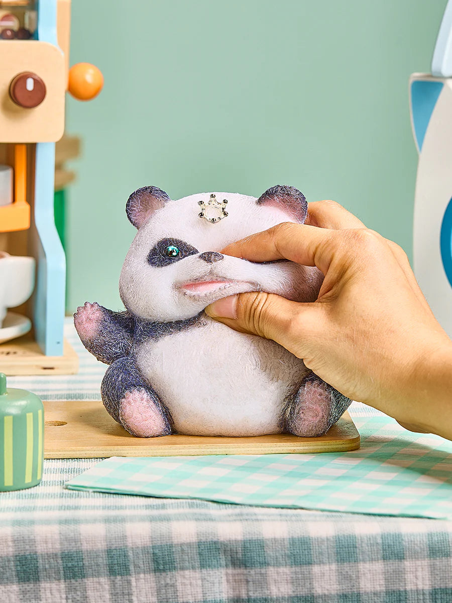 Flocked Panda Taba Squishy
