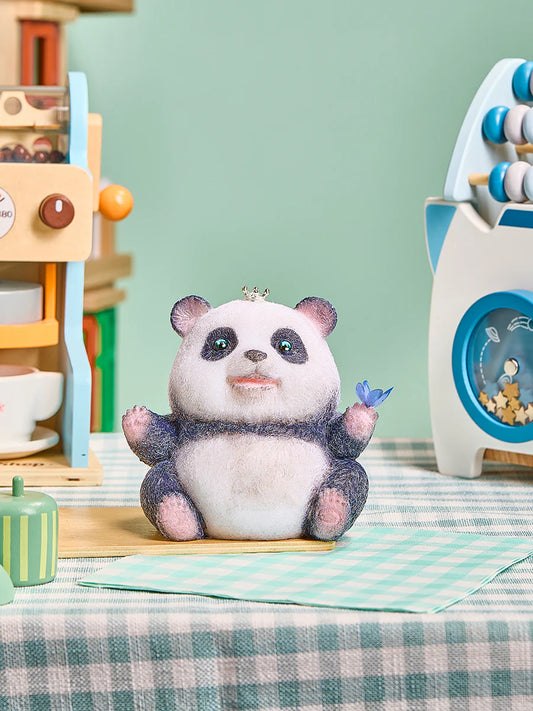 Flocked Panda Taba Squishy