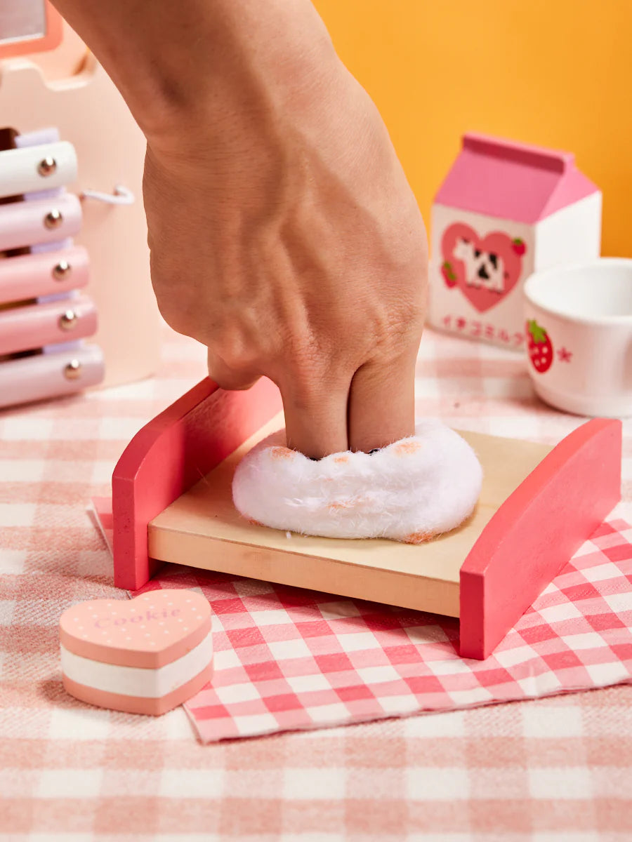Flocked White Hamster Taba Squishy