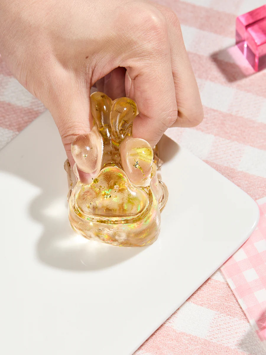 Foil Flakes Gold Paw Taba Squishy