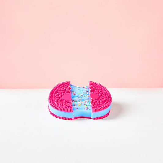 Fuchsia-blue Stretchy Cookie Sandwich Taba Squishy