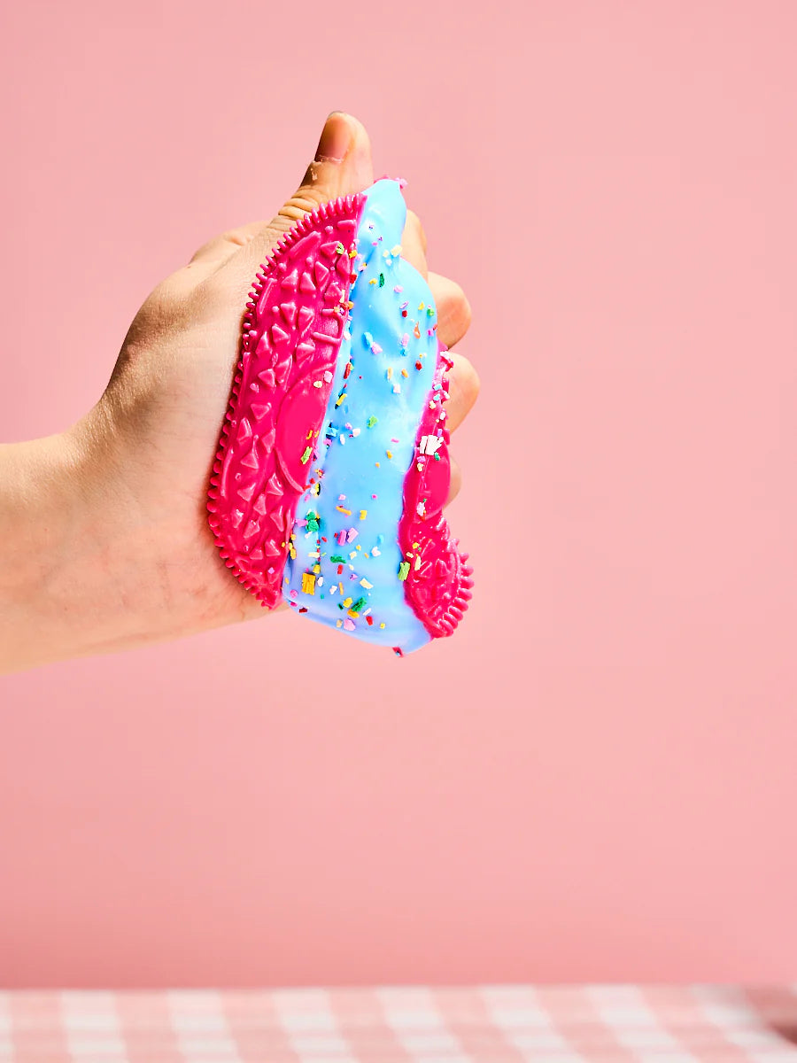 Fuchsia-blue Stretchy Cookie Sandwich Taba Squishy