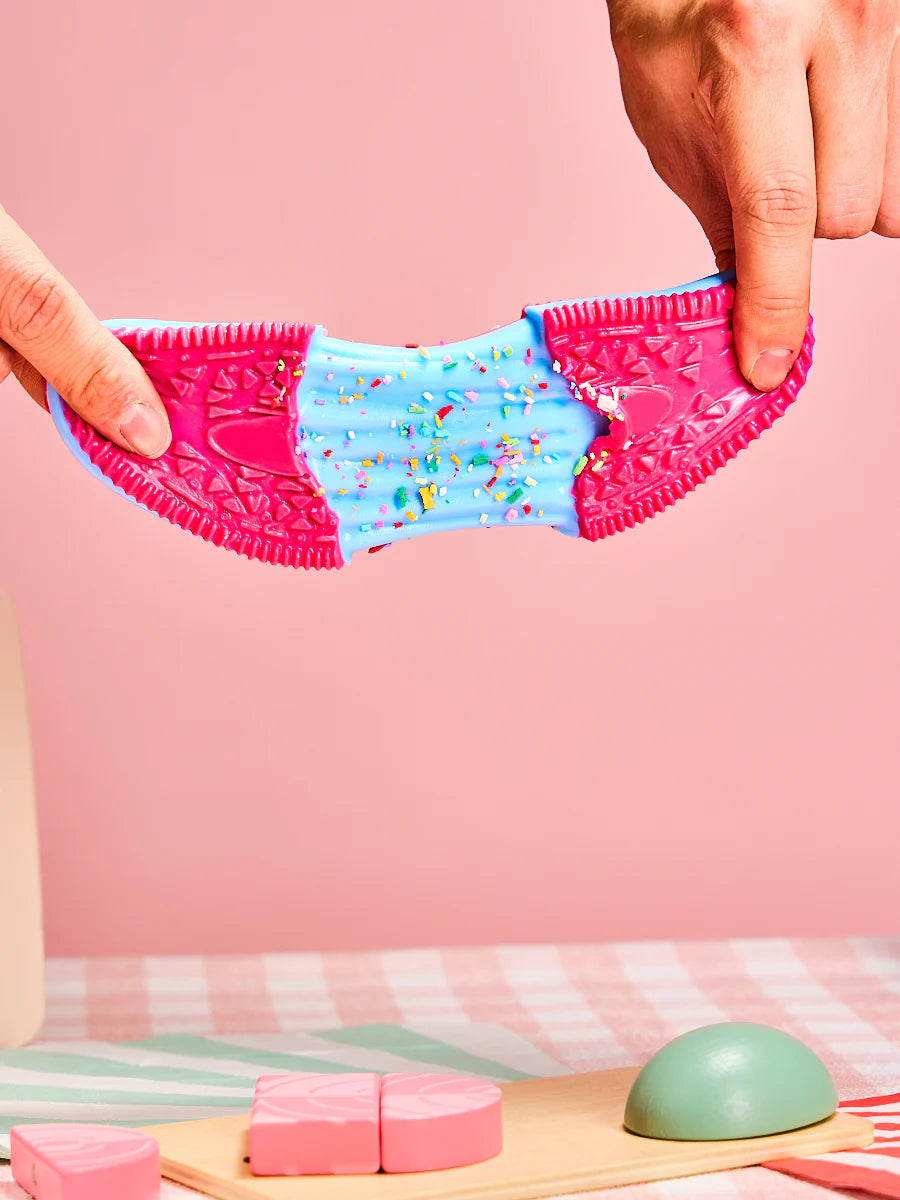 Fuchsia-blue Stretchy Cookie Sandwich Taba Squishy