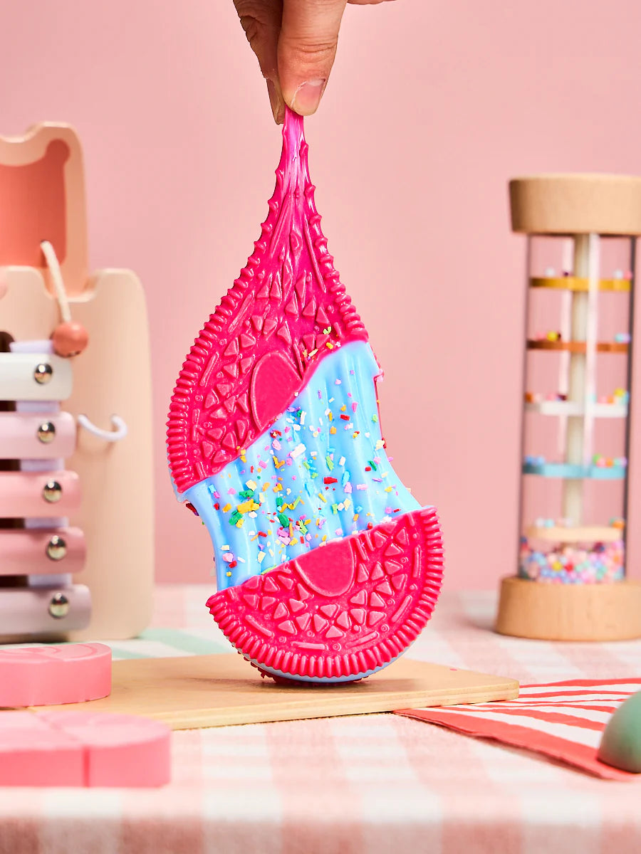 Fuchsia-blue Stretchy Cookie Sandwich Taba Squishy