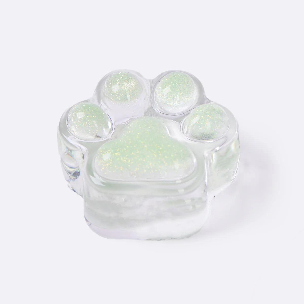 Glitter Clear-green Paw Taba Squishy