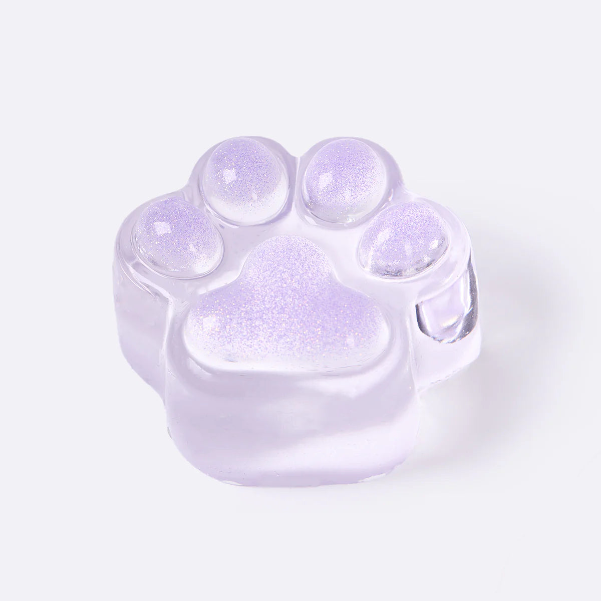 Glitter Clear-purple Paw Taba Squishy