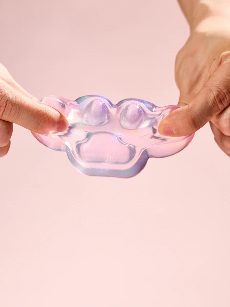 Glitter Pink Paw Taba Squishy