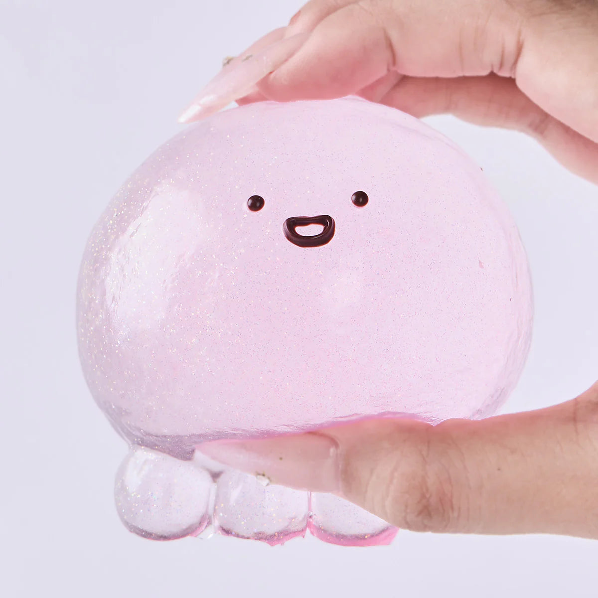 Glitter Transparent-pink Octopus Taba Squishy