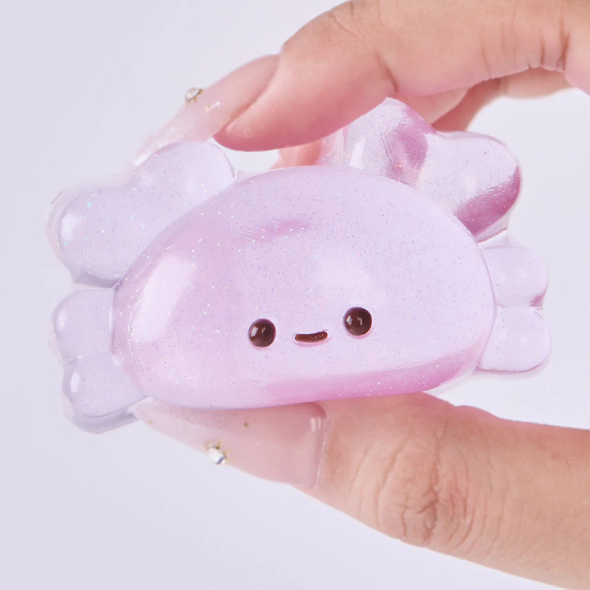 Glitter Transparent-purple Crab Taba Squishy