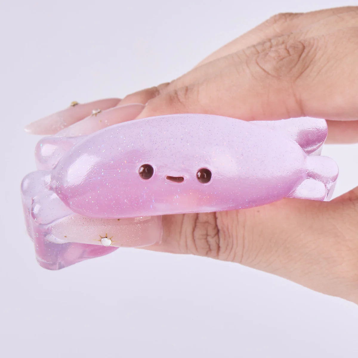 Glitter Transparent-purple Crab Taba Squishy