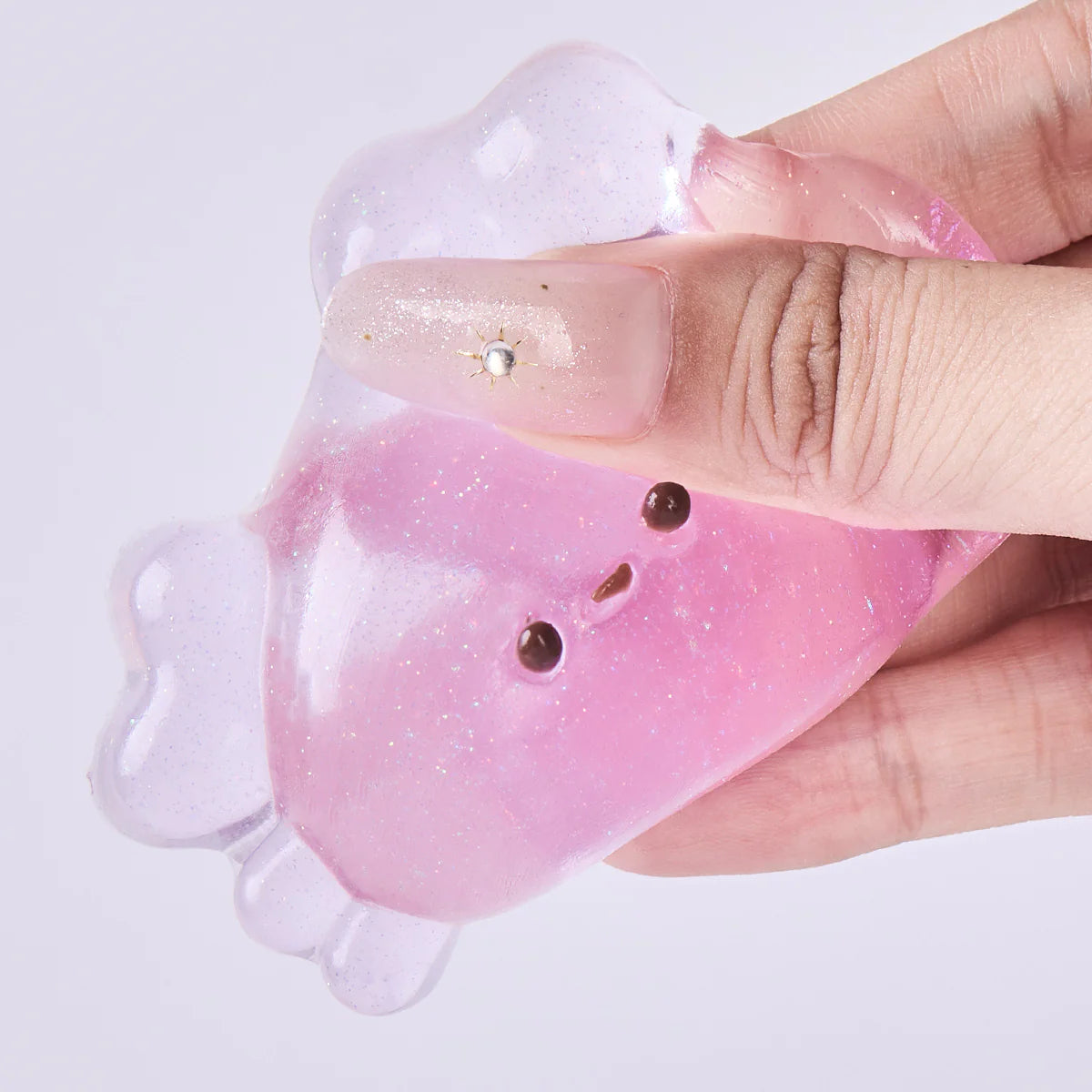 Glitter Transparent-purple Crab Taba Squishy