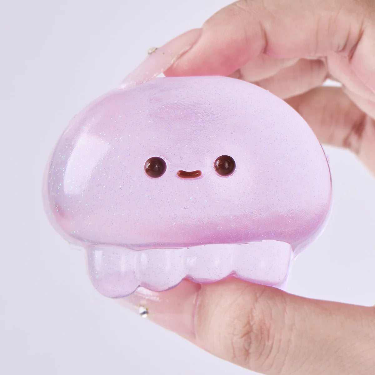 Glitter Transparent-purple Jellyfish Taba Squishy