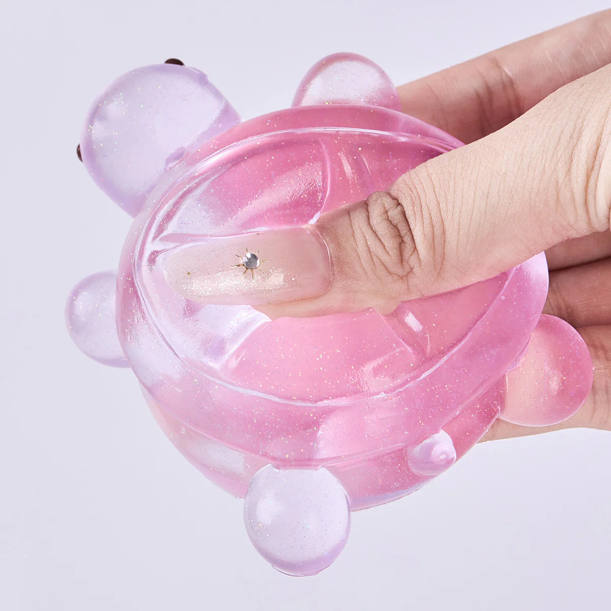 Glitter Transparent-purple Turtle Taba Squishy