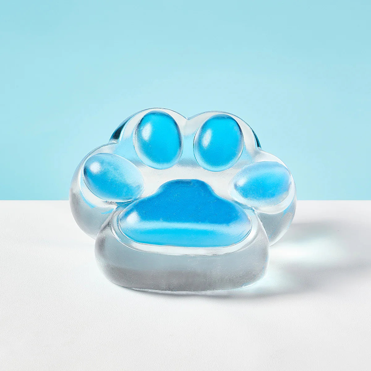 Jumbo Transparent-blue Paw Taba Squishy