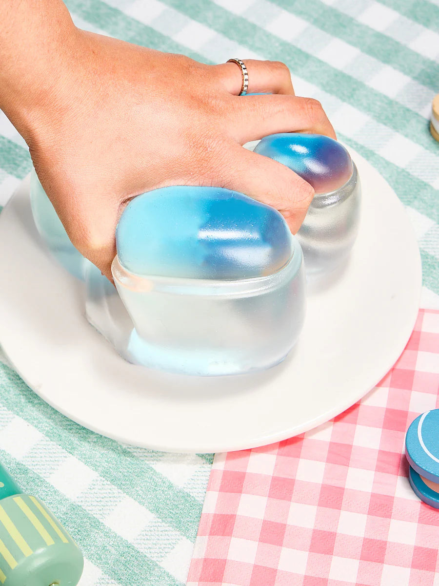 Jumbo Transparent-blue Paw Taba Squishy