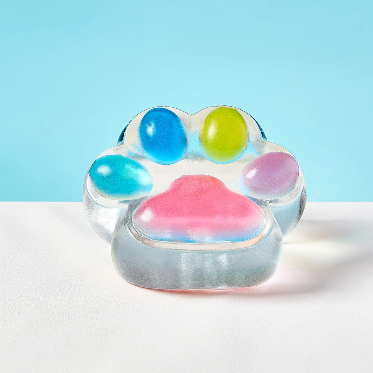 Jumbo Transparent-colorful Paw Taba Squishy