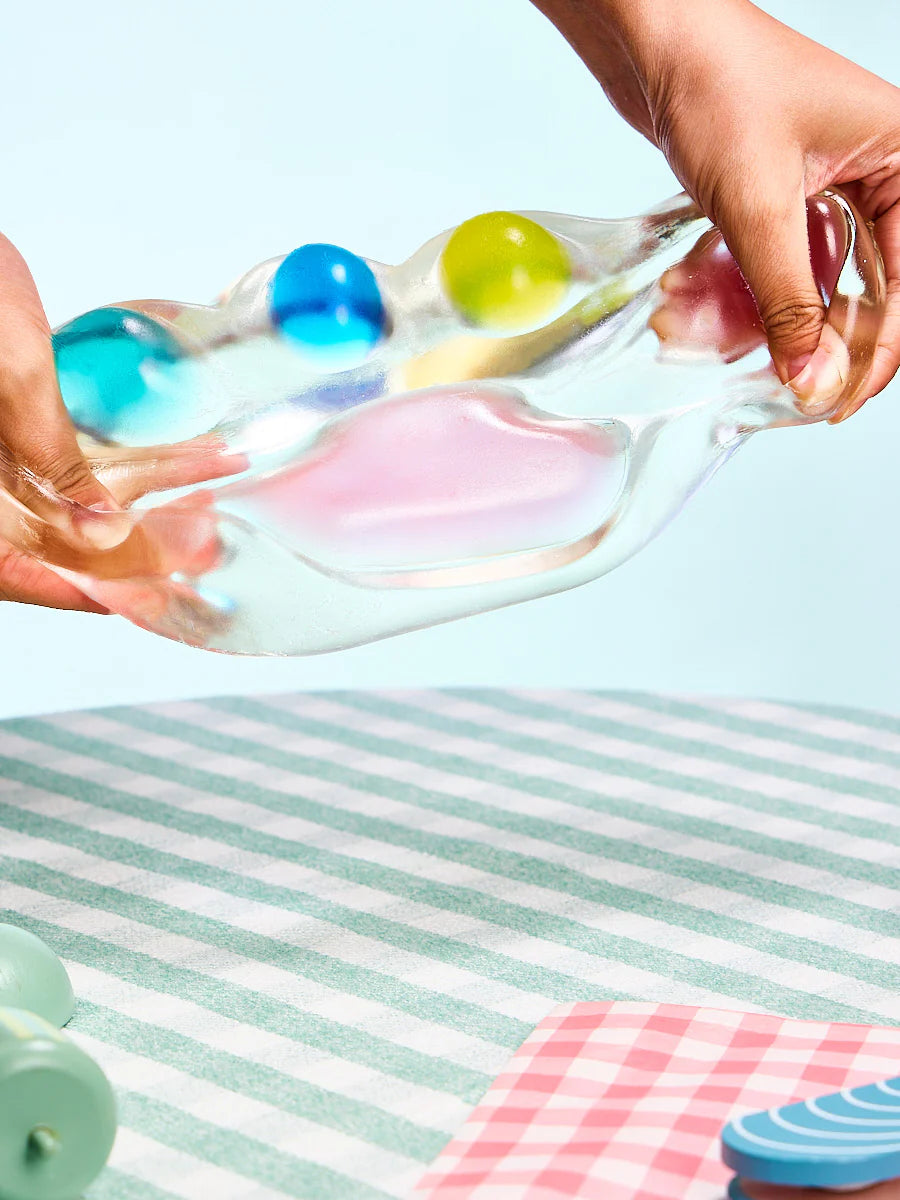 Jumbo Transparent-colorful Paw Taba Squishy