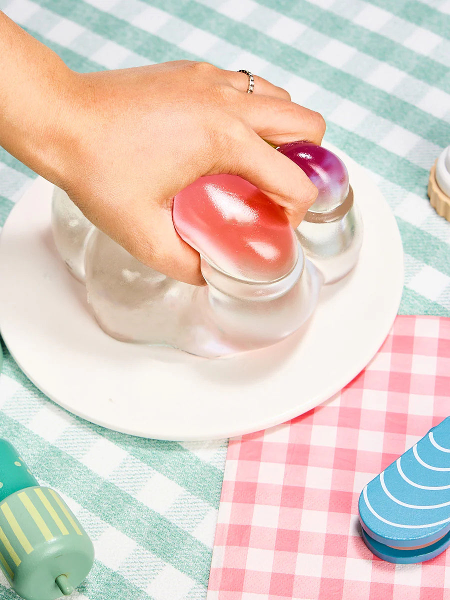 Jumbo Transparent-colorful Paw Taba Squishy