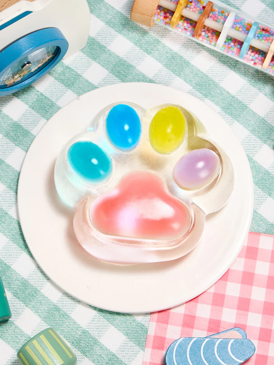 Jumbo Transparent-colorful Paw Taba Squishy