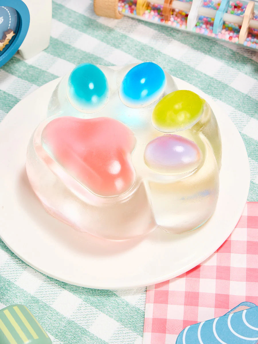 Jumbo Transparent-colorful Paw Taba Squishy