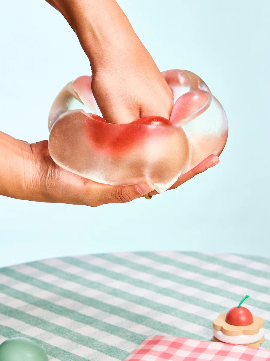 Jumbo Transparent-pink Paw Taba Squishy