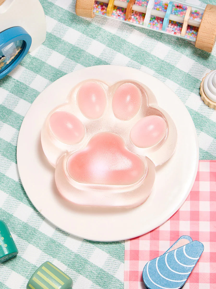 Jumbo Transparent-pink Paw Taba Squishy