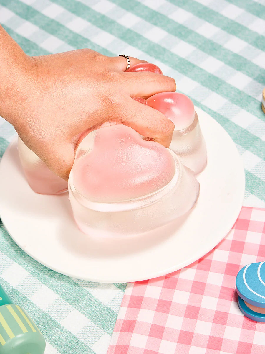 Jumbo Transparent-pink Paw Taba Squishy
