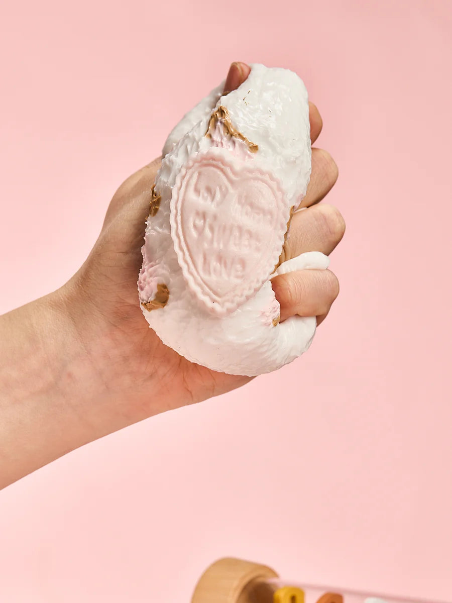 Pink Heart Rice Ball Taba Squishy
