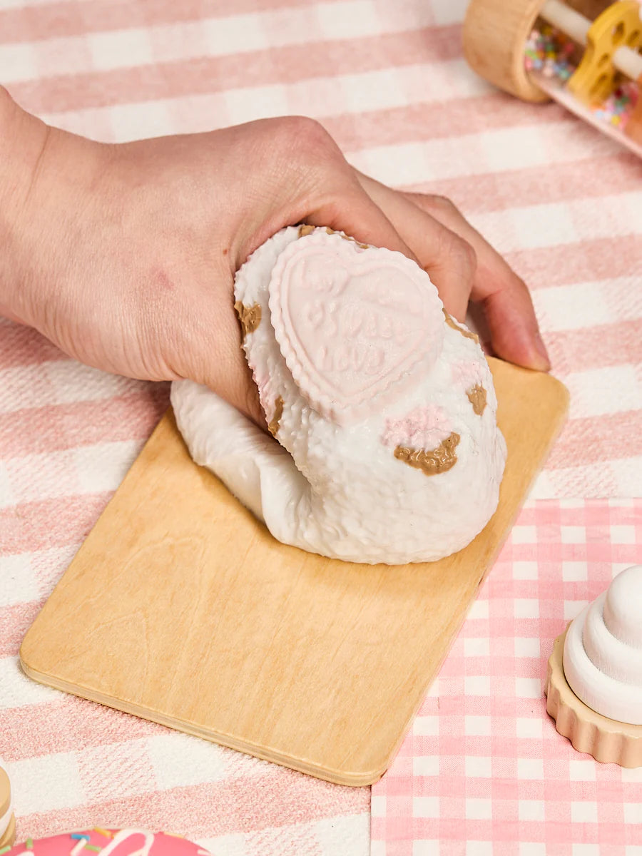 Pink Heart Rice Ball Taba Squishy