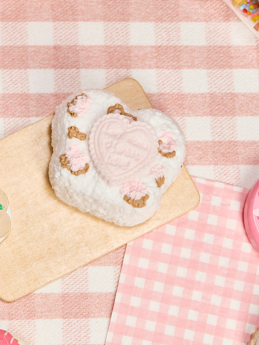 Pink Heart Rice Ball Taba Squishy