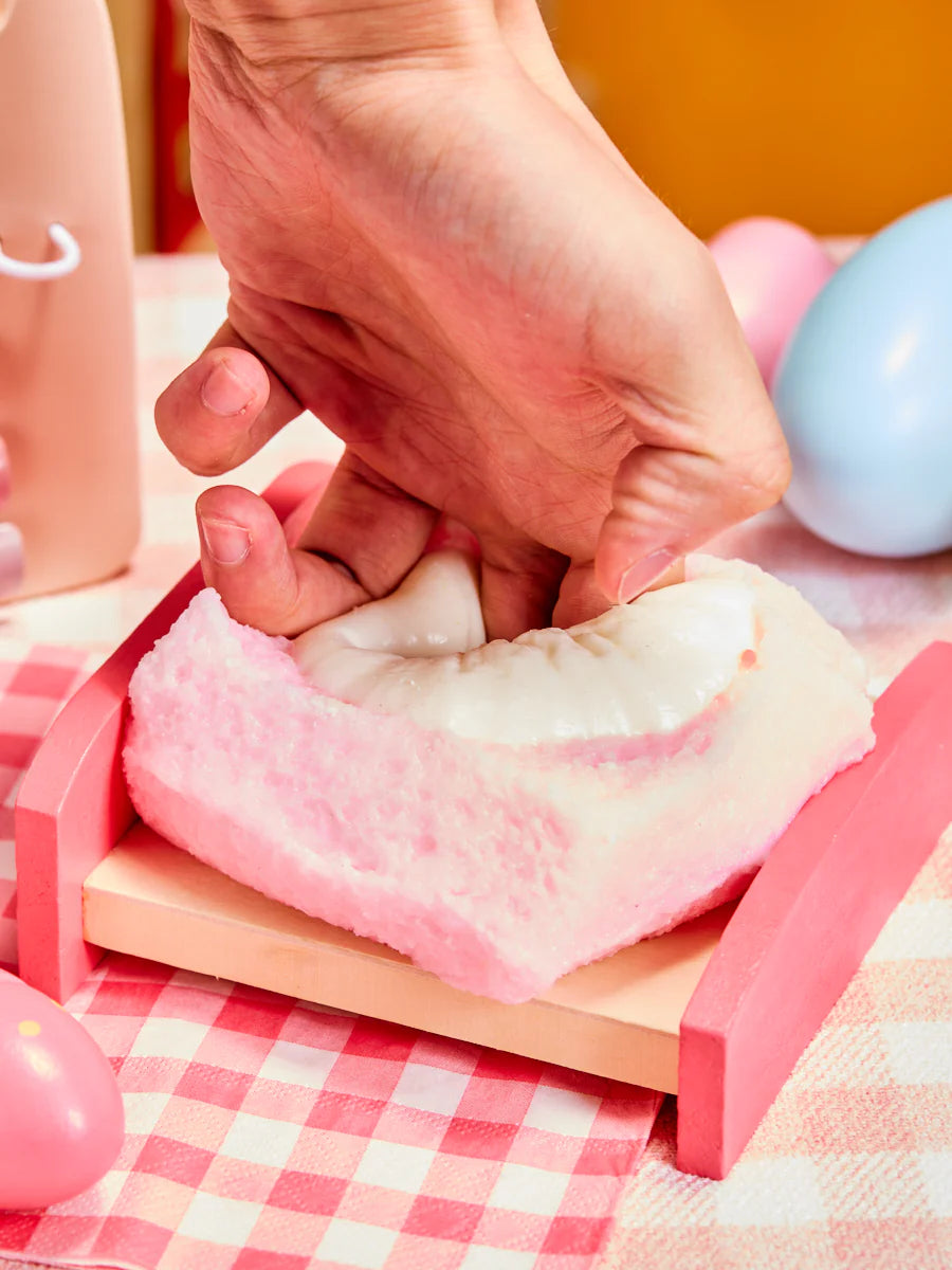 Pink Heart Toast Taba Squishy